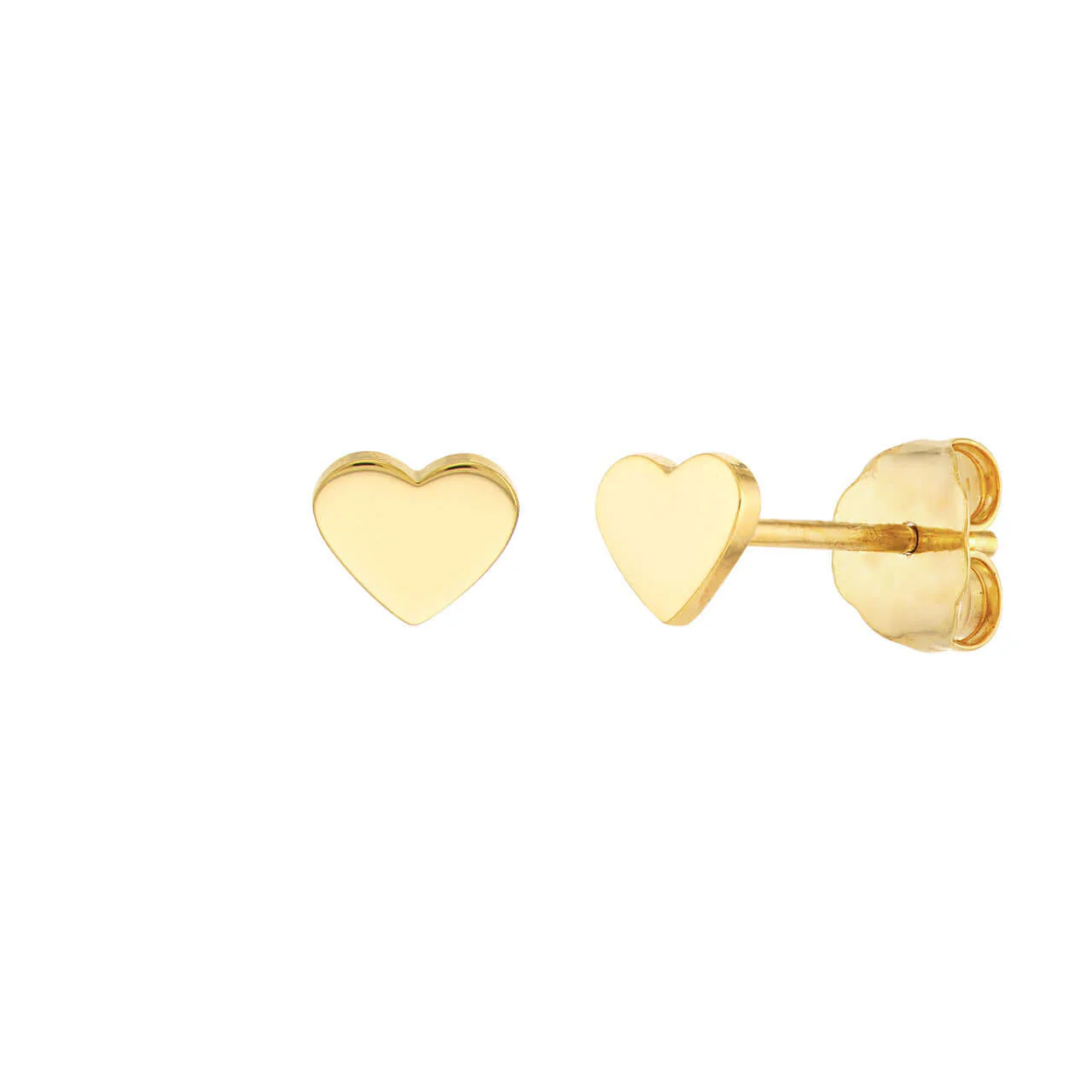 Gold Heart Stud Earring