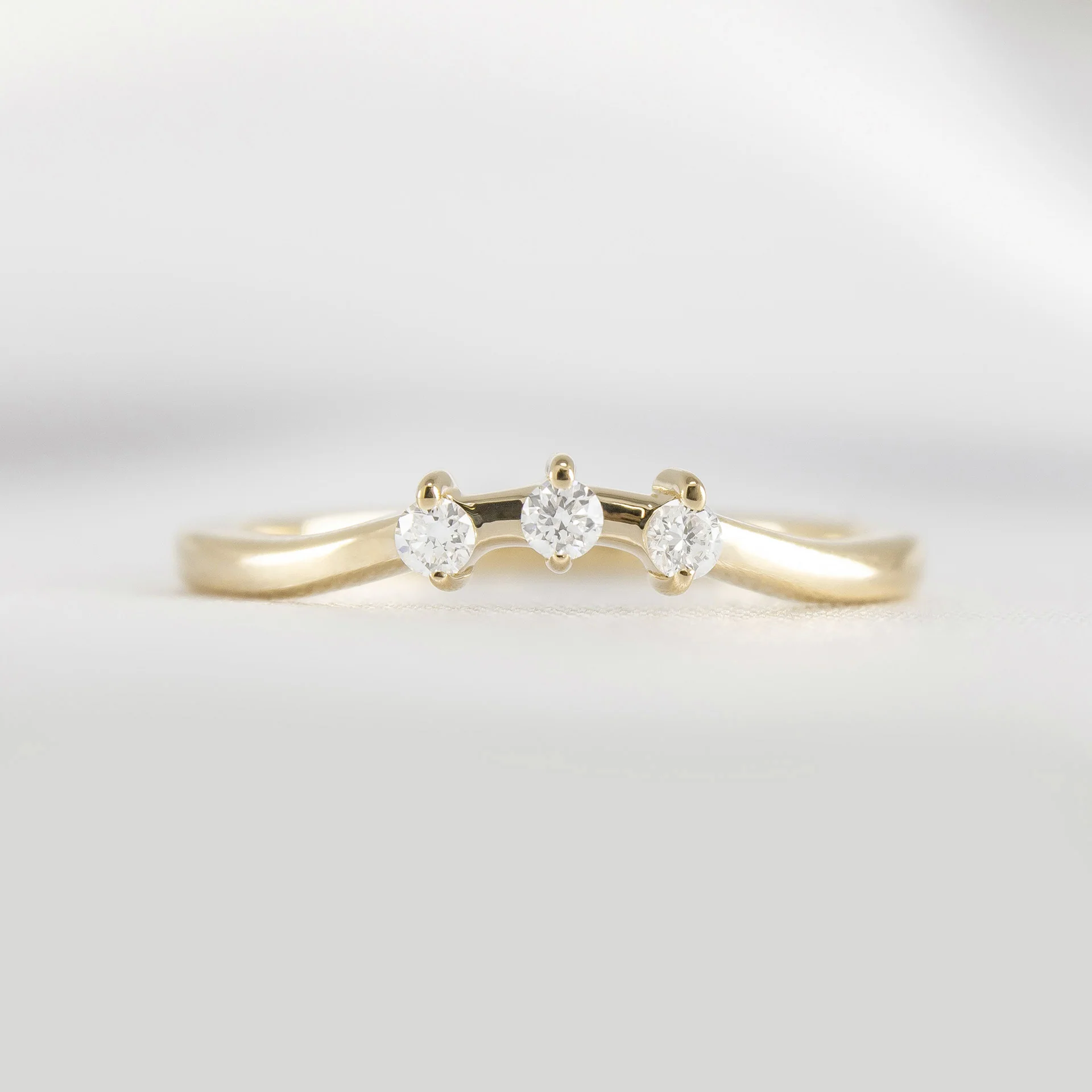The Zoey Contoured Diamond Band